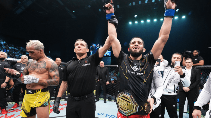 UFC 306 - Islam Makhachev Kasih Selamat ke Jagoan Baru Saat